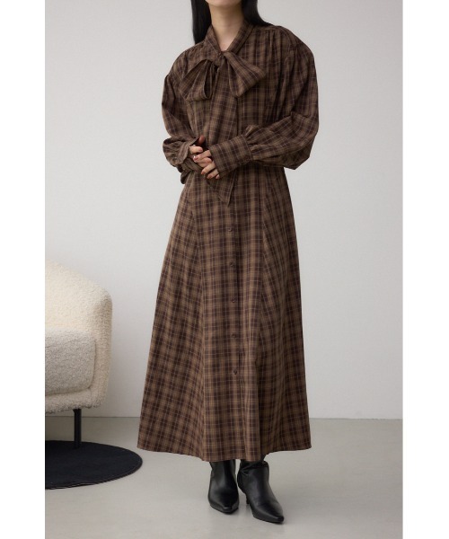 セール】チェックボウタイワンピース（ワンピース）｜AZUL BY MOUSSY