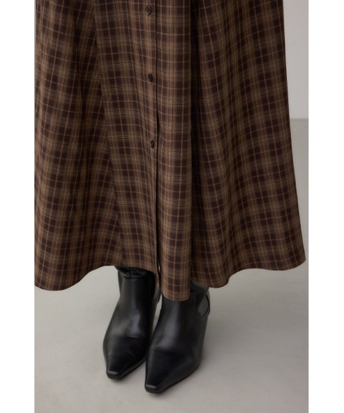 AZUL by moussy（アズールバイマウジー）の「チェックボウタイワンピース（ワンピース・レディース・ブラウン系その他/ブラック系その他・SMALL/MEDIUM）」の21枚目の写真