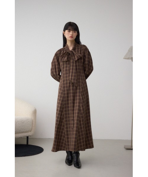 セール】チェックボウタイワンピース（ワンピース）｜AZUL BY MOUSSY