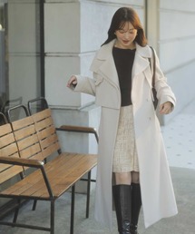 NOELA | 2WAYスタンドカラーウールコート(トレンチコート)