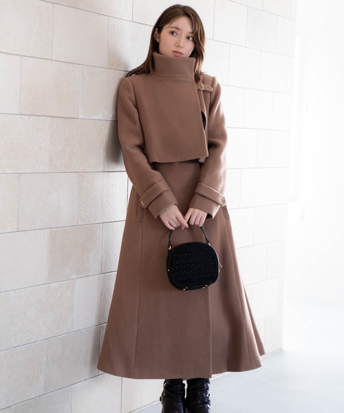 NOELA（ノエラ）の「２ＷＡＹスタンドカラーウールコート（トレンチコート・レディース・オフホワイト/ダークブラウン/キャメル・S/M）」の12枚目の写真