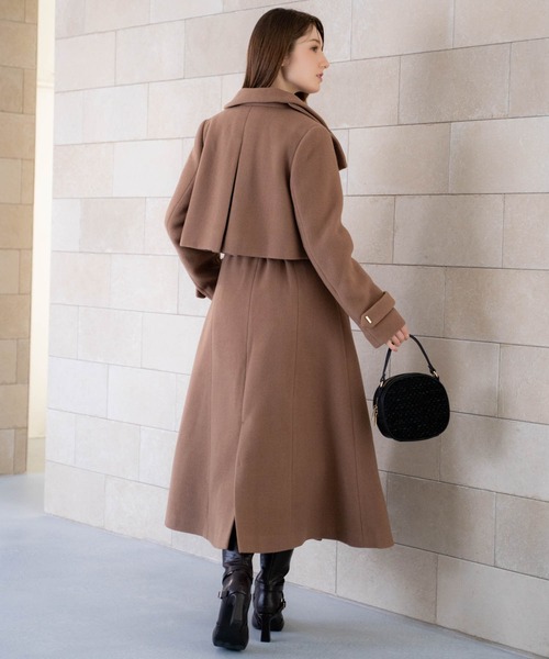 NOELA（ノエラ）の「２ＷＡＹスタンドカラーウールコート（トレンチコート・レディース・オフホワイト/ダークブラウン/キャメル・S/M）」の9枚目の写真