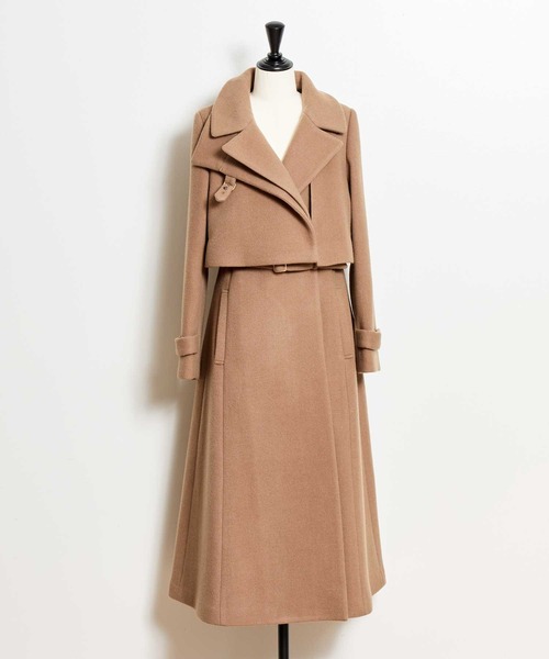 セール】2WAYスタンドカラーウールコート（トレンチコート