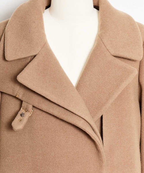 NOELA（ノエラ）の「２ＷＡＹスタンドカラーウールコート（トレンチコート・レディース・オフホワイト/ダークブラウン/キャメル・S/M）」の19枚目の写真