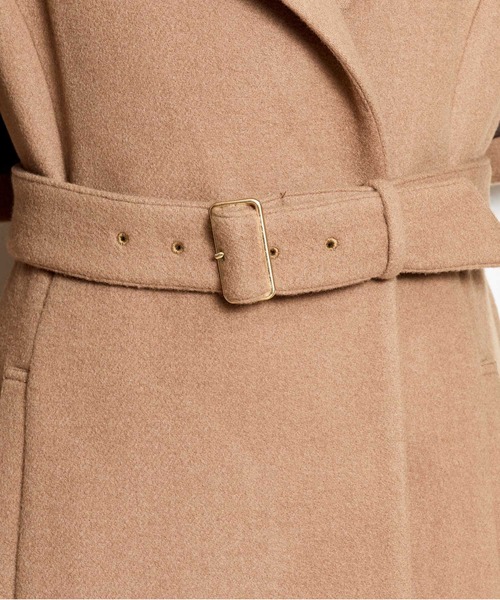 NOELA（ノエラ）の「２ＷＡＹスタンドカラーウールコート（トレンチコート・レディース・オフホワイト/ダークブラウン/キャメル・S/M）」の20枚目の写真