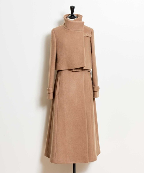 NOELA（ノエラ）の「２ＷＡＹスタンドカラーウールコート（トレンチコート・レディース・オフホワイト/ダークブラウン/キャメル・S/M）」の15枚目の写真