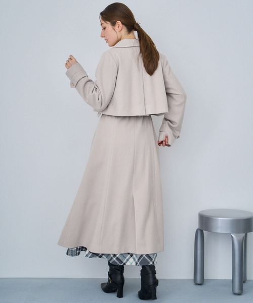 セール】2WAYスタンドカラーウールコート（トレンチコート