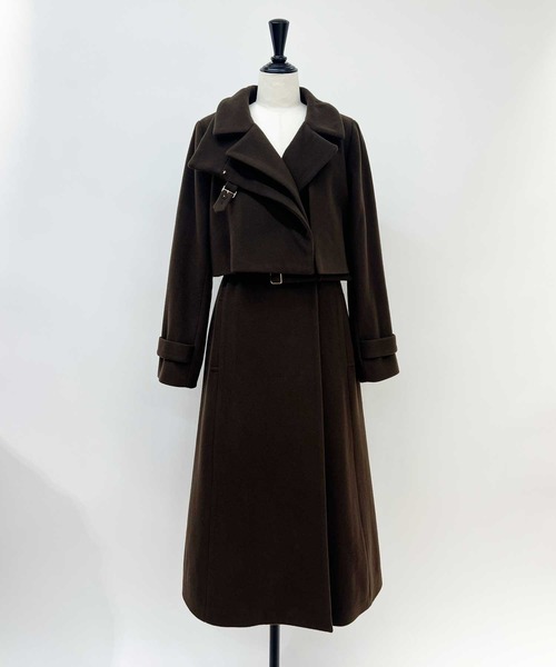 セール】2WAYスタンドカラーウールコート（トレンチコート