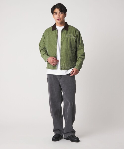 A DAY IN THE LIFE UNITED ARROWS(アデイインザライフユナイテッドアローズ)の「ウォッシュ ダッククロス ジップブルゾン<A DAY IN THE LIFE>(ブルゾン・メンズ・ブラック/オリーブ・L/M)」の4枚目の写真