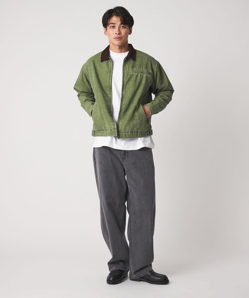 A DAY IN THE LIFE UNITED ARROWS(アデイインザライフユナイテッドアローズ)の「ウォッシュ ダッククロス ジップブルゾン<A DAY IN THE LIFE>(ブルゾン・メンズ・ブラック/オリーブ・L/M)」の5枚目の写真