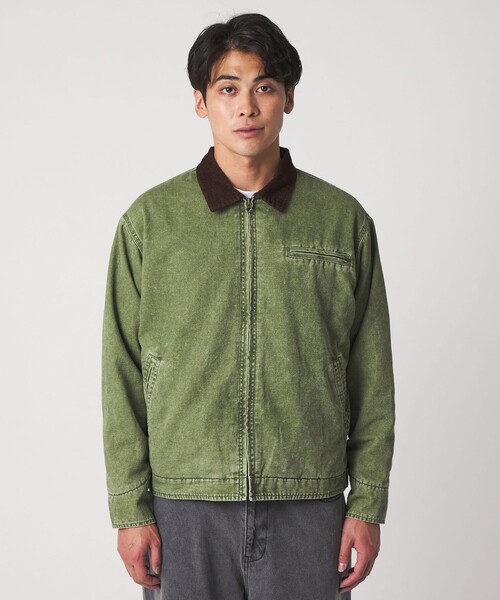 A DAY IN THE LIFE UNITED ARROWS(アデイインザライフユナイテッドアローズ)の「ウォッシュ ダッククロス ジップブルゾン<A DAY IN THE LIFE>(ブルゾン・メンズ・ブラック/オリーブ・L/M)」の6枚目の写真