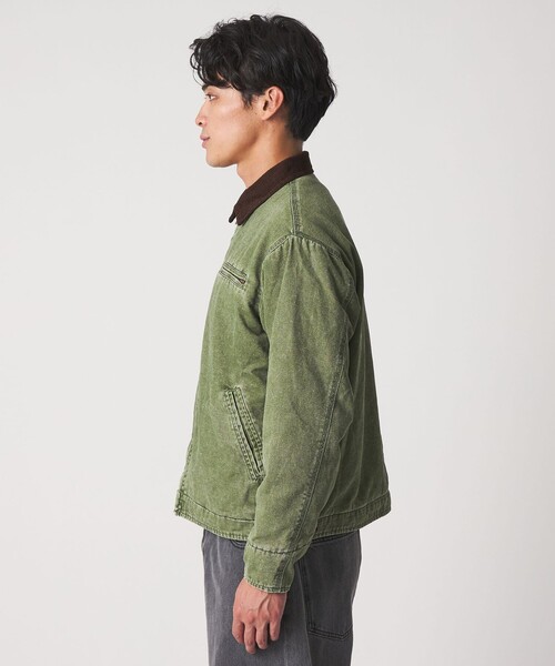 A DAY IN THE LIFE UNITED ARROWS(アデイインザライフユナイテッドアローズ)の「ウォッシュ ダッククロス ジップブルゾン<A DAY IN THE LIFE>(ブルゾン・メンズ・ブラック/オリーブ・L/M)」の7枚目の写真