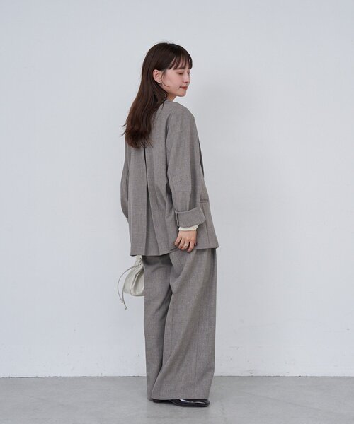 Kastane(カスタネ)の「【一部店舗限定/セットアップ対応/2サイズ展開/低身長サイズ】B ウエストリボンイージースラックス(スラックス・レディース・ブラック/ベージュ・1/0)」の9枚目の写真