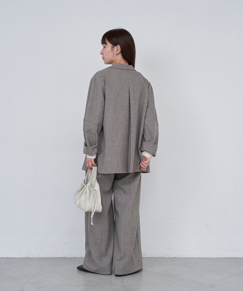 Kastane(カスタネ)の「【一部店舗限定/セットアップ対応/2サイズ展開/低身長サイズ】B ウエストリボンイージースラックス(スラックス・レディース・ブラック/ベージュ・1/0)」の10枚目の写真