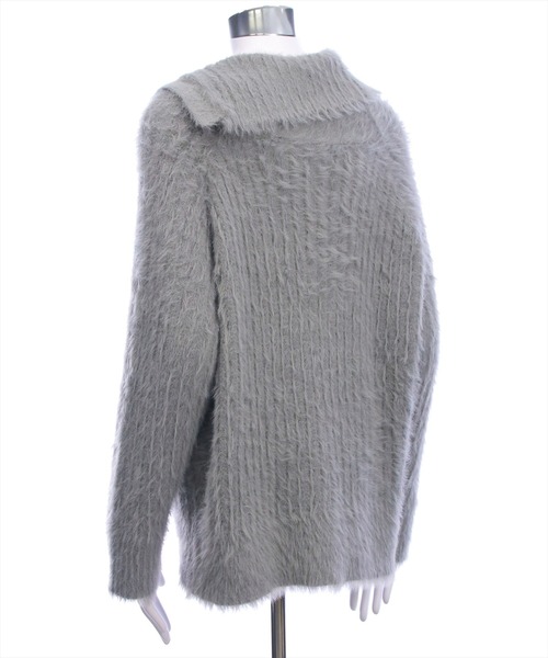 CLEAR BASIC（クリアベーシック）の「サイドボタンフェザーニットチュニック［大人 カジュアル 着回し力抜群］≪AW新作≫（チュニック・レディース・アイボリー/ブラック/グレー・F）」の13枚目の写真