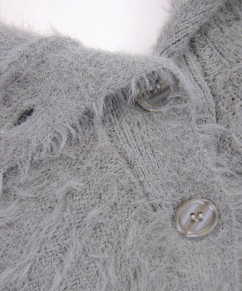 CLEAR BASIC（クリアベーシック）の「サイドボタンフェザーニットチュニック［大人 カジュアル 着回し力抜群］≪AW新作≫（チュニック・レディース・アイボリー/ブラック/グレー・F）」の10枚目の写真