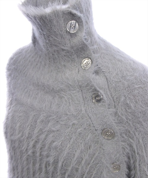 CLEAR BASIC（クリアベーシック）の「サイドボタンフェザーニットチュニック［大人 カジュアル 着回し力抜群］≪AW新作≫（チュニック・レディース・アイボリー/ブラック/グレー・F）」の17枚目の写真