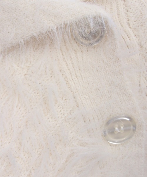 CLEAR BASIC（クリアベーシック）の「サイドボタンフェザーニットチュニック［大人 カジュアル 着回し力抜群］≪AW新作≫（チュニック・レディース・アイボリー/ブラック/グレー・F）」の8枚目の写真