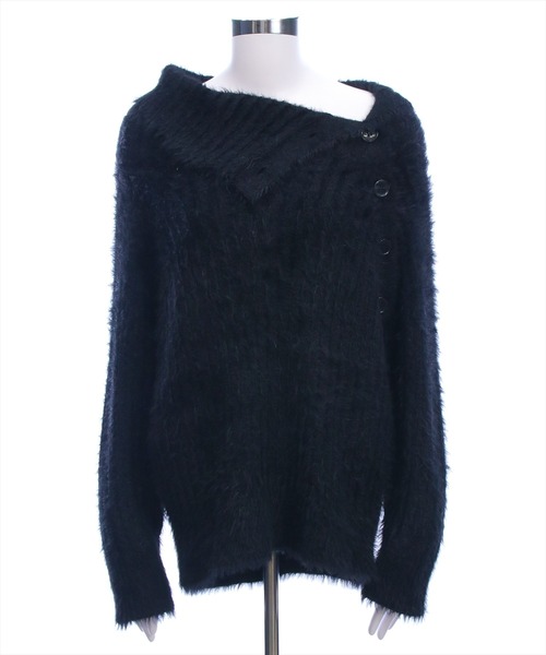 CLEAR BASIC（クリアベーシック）の「サイドボタンフェザーニットチュニック［大人 カジュアル 着回し力抜群］≪AW新作≫（チュニック・レディース・アイボリー/ブラック/グレー・F）」の20枚目の写真