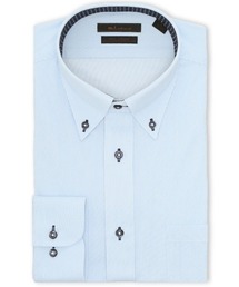 m.f.editorial（エムエフエディトリアル）の「【ノンアイロン 吸水速乾】m.f.エディトリアル メンズ ボタンダウン ビジネスドレス長袖ニットシャツ（ビジネスシャツ）」