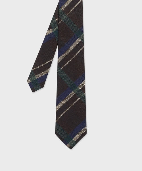 Paul Smith(ポールスミス)の「クラシックチェック タイ【250031 552MJ】(ネクタイ・メンズ・ダークグリーン/ダークブラウン/ベージュ・FREE)」の2枚目の写真