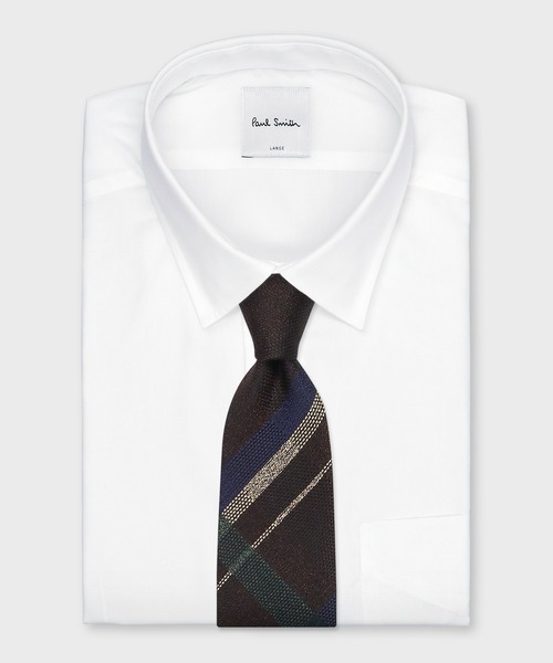 Paul Smith(ポールスミス)の「クラシックチェック タイ【250031 552MJ】(ネクタイ・メンズ・ダークグリーン/ダークブラウン/ベージュ・FREE)」の5枚目の写真