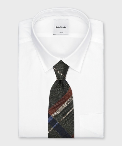 Paul Smith(ポールスミス)の「クラシックチェック タイ【250031 552MJ】(ネクタイ・メンズ・ダークグリーン/ダークブラウン/ベージュ・FREE)」の9枚目の写真