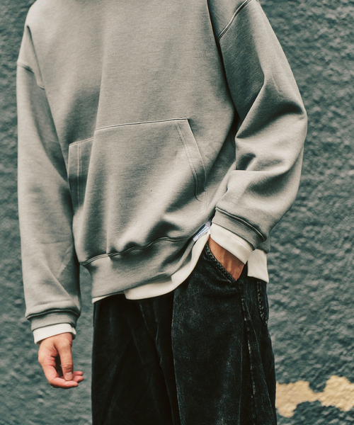 417 EDIFICE(フォーワンセブンエディフィス)の「LE JAPON AOAP 417別注 フーディ "セットアップ着用可能"(パーカー・メンズ・ブラック/グレー/ベージュ・MEDIUM/LARGE)」の7枚目の写真