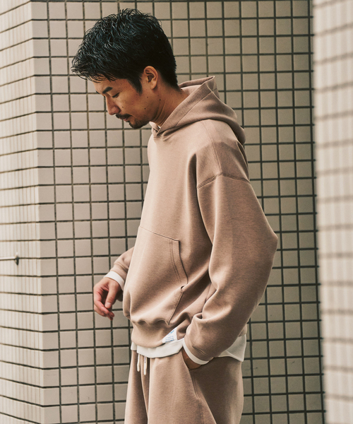 417 EDIFICE(フォーワンセブンエディフィス)の「LE JAPON AOAP 417別注 フーディ "セットアップ着用可能"(パーカー・メンズ・ブラック/グレー/ベージュ・MEDIUM/LARGE)」の15枚目の写真