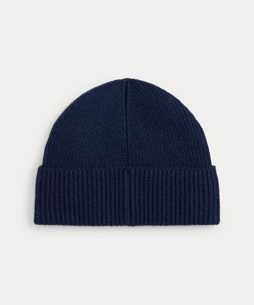 POLO RALPH LAUREN(ポロ ラルフ ローレン)の「Polo ベア リブニット ビーニー(ニットキャップ/ビーニー・メンズ・ブルー・ONE)」の4枚目の写真