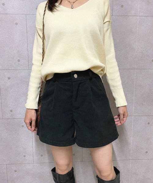 NANEA(ナネア)の「コーデュロイショートパンツ(その他パンツ・レディース・ホワイト/ブラック/ブラウン・SMALL/MEDIUM/LARGE)」の9枚目の写真