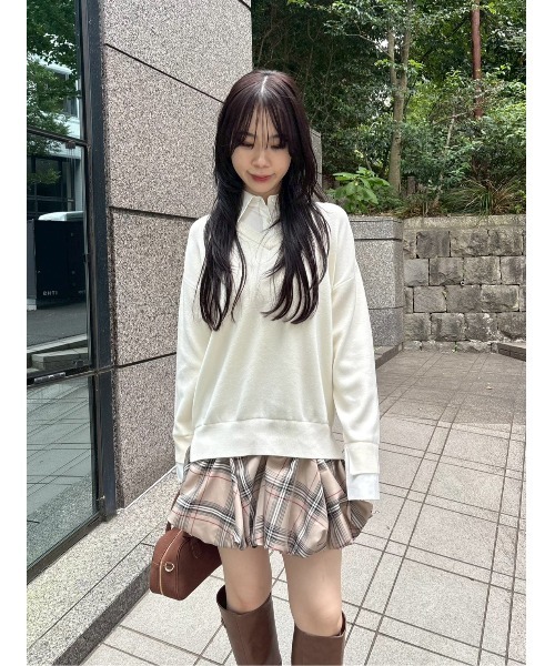 ニットドッキングバルーンワンピース（ワンピース）｜LILY BROWN