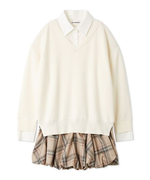 ニットドッキングバルーンワンピース（ワンピース）｜LILY BROWN