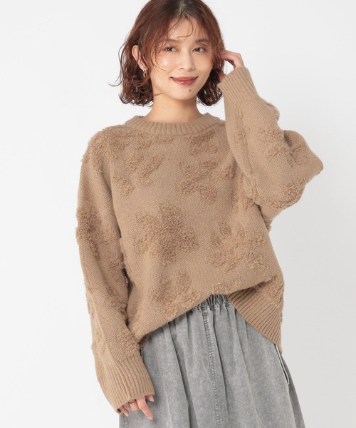 studio CLIP（スタディオクリップ）の「7ゲージパイルジャガード花柄ニットプルオーバー（ニット/セーター・レディース・ライトブルー/その他7/その他8/ライトグレー/モカ/ネイビー・FREE）」の12枚目の写真