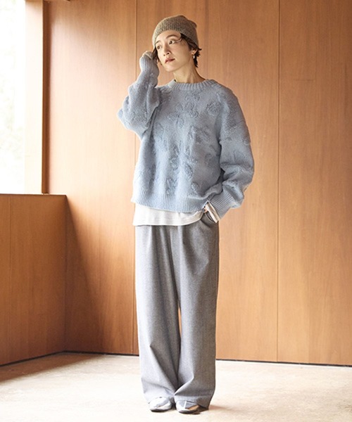 studio CLIP（スタディオクリップ）の「7ゲージパイルジャガード花柄ニットプルオーバー（ニット/セーター・レディース・ライトブルー/その他7/その他8/ライトグレー/モカ/ネイビー・FREE）」の15枚目の写真