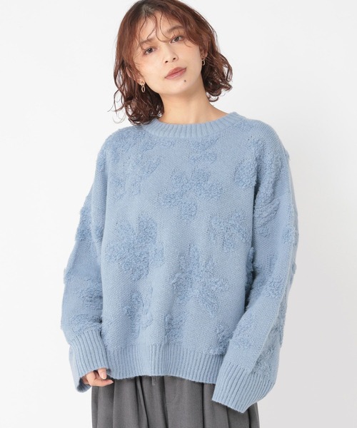 studio CLIP（スタディオクリップ）の「7ゲージパイルジャガード花柄ニットプルオーバー（ニット/セーター・レディース・ライトブルー/その他7/その他8/ライトグレー/モカ/ネイビー・FREE）」の16枚目の写真