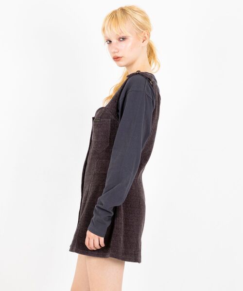 HYSTERIC GLAMOUR(ヒステリックグラマー)の「コーデュロイジャンパースカート(ワンピース・レディース・チャコールグレー/パープル/カーキ・FREE)」の7枚目の写真