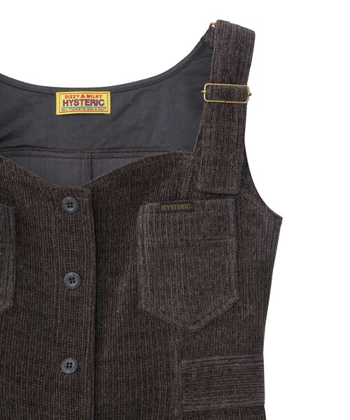 HYSTERIC GLAMOUR(ヒステリックグラマー)の「コーデュロイジャンパースカート(ワンピース・レディース・チャコールグレー/パープル/カーキ・FREE)」の12枚目の写真