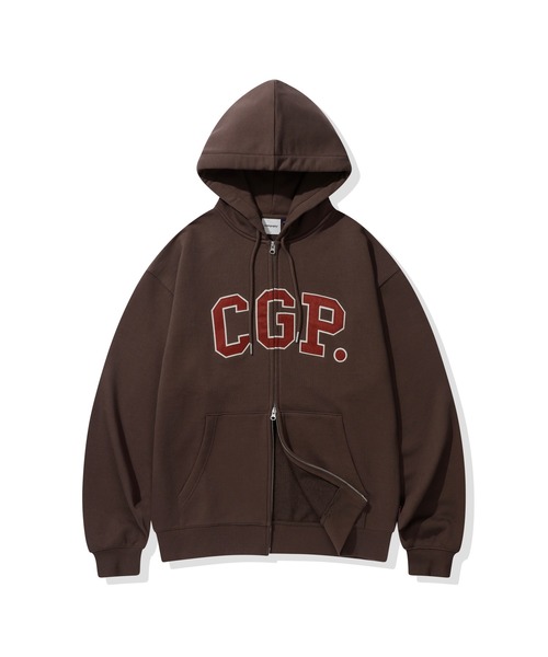 codegraphy（コードグラフィー）の「CGP Arch Logo Hooded Zip-up CBEBUTC330（スウェット・メンズ・ブラック/グレー/バーガンディー/ブラウン/オートミール・SMALL/MEDIUM/LARGE）」の3枚目の写真