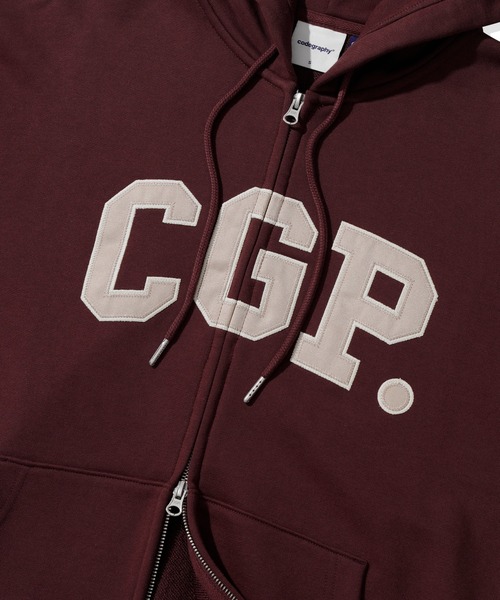 codegraphy（コードグラフィー）の「CGP Arch Logo Hooded Zip-up CBEBUTC330（スウェット・メンズ・ブラック/グレー/バーガンディー/ブラウン/オートミール・SMALL/MEDIUM/LARGE）」の10枚目の写真
