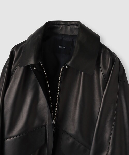 allureville（アルアバイル）の「別注ラムレザーブルゾン（ブルゾン・レディース・ブラック・2）」の3枚目の写真