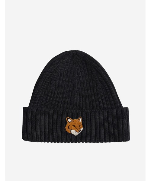 Maison Kitsune（メゾンキツネ）の「FOX HEAD BEANIE（ニットキャップ/ビーニー・メンズ・ベージュ系その他/ネイビー/ブラック・U）」の4枚目の写真