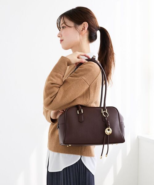 le.coeur blanc（ルクールブラン）の「ロングハンドルボストンバッグ（ボストンバッグ・レディース・ブラウン/ブラック・FREE）」の13枚目の写真