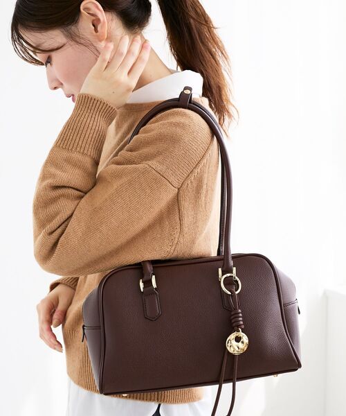 le.coeur blanc（ルクールブラン）の「ロングハンドルボストンバッグ（ボストンバッグ・レディース・ブラウン/ブラック・FREE）」の11枚目の写真