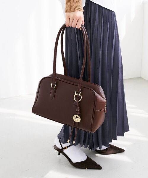 le.coeur blanc（ルクールブラン）の「ロングハンドルボストンバッグ（ボストンバッグ・レディース・ブラウン/ブラック・FREE）」の9枚目の写真