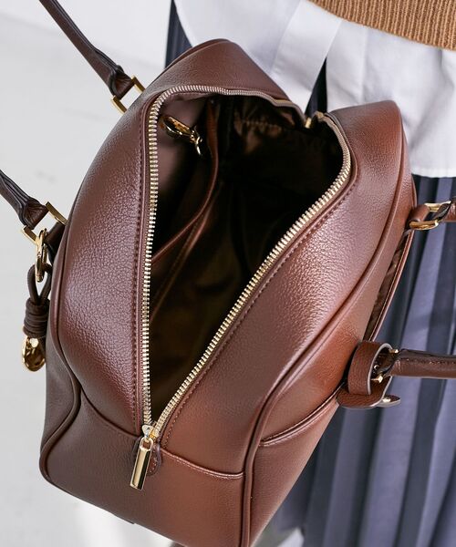 le.coeur blanc（ルクールブラン）の「ロングハンドルボストンバッグ（ボストンバッグ・レディース・ブラウン/ブラック・FREE）」の8枚目の写真