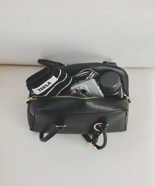 le.coeur blanc（ルクールブラン）の「ロングハンドルボストンバッグ（ボストンバッグ・レディース・ブラウン/ブラック・FREE）」の5枚目の写真