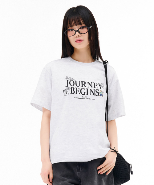 CHASECULT（チェイスカルト）の「ユニセックスレタリンググラフィック半袖Tシャツ-グレー（Tシャツ/カットソー・メンズ・ライトグレー・90/100/95/105）」の4枚目の写真
