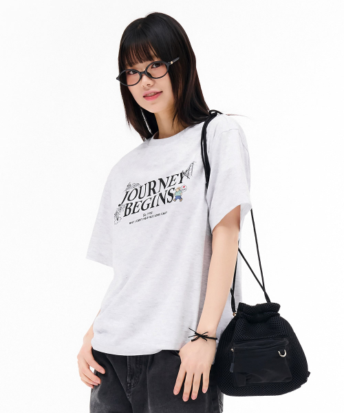 CHASECULT（チェイスカルト）の「ユニセックスレタリンググラフィック半袖Tシャツ-グレー（Tシャツ/カットソー・メンズ・ライトグレー・90/100/95/105）」の5枚目の写真