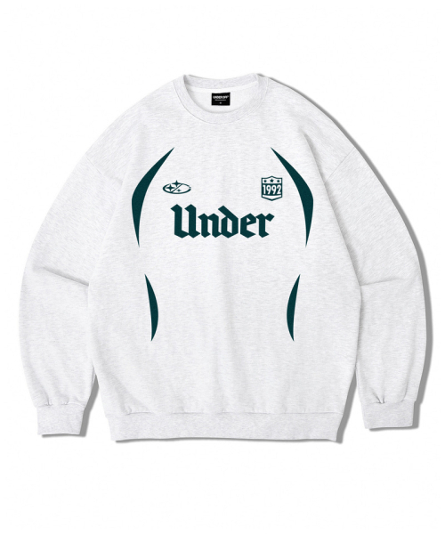 UNDEROFF(アンダーオフ)の「オーバーサイズ スウェット スポーティ ユニフォームロゴ ブラック(スウェット・レディース・ブラック・SMALL/MEDIUM/LARGE/X-LARGE)」の6枚目の写真